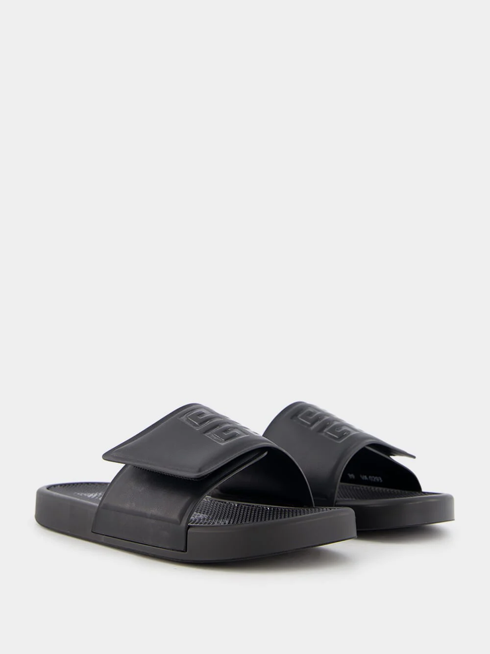 Synthetic Leather Black Slide Sandals - Image 3