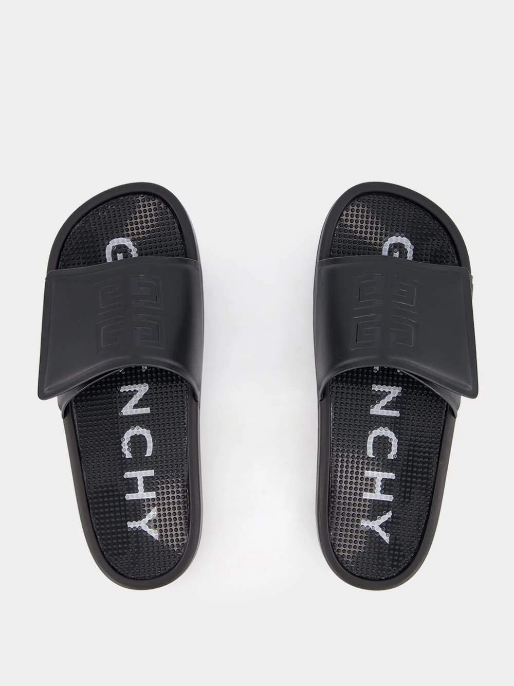 Synthetic Leather Black Slide Sandals - Image 4