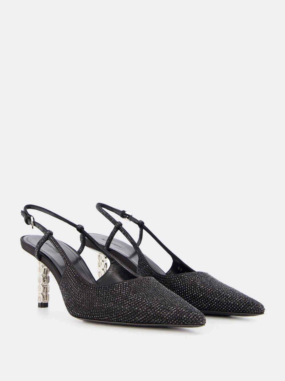 Strass G Cube-Heel Slingback 70mm Pumps - Image 3