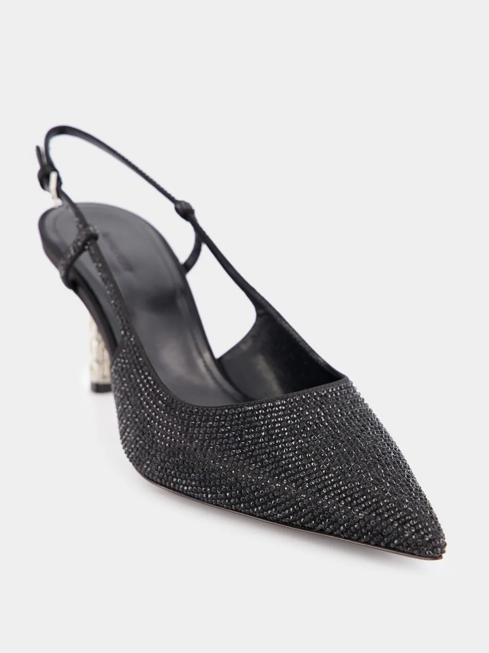 Strass G Cube-Heel Slingback 70mm Pumps - Image 6