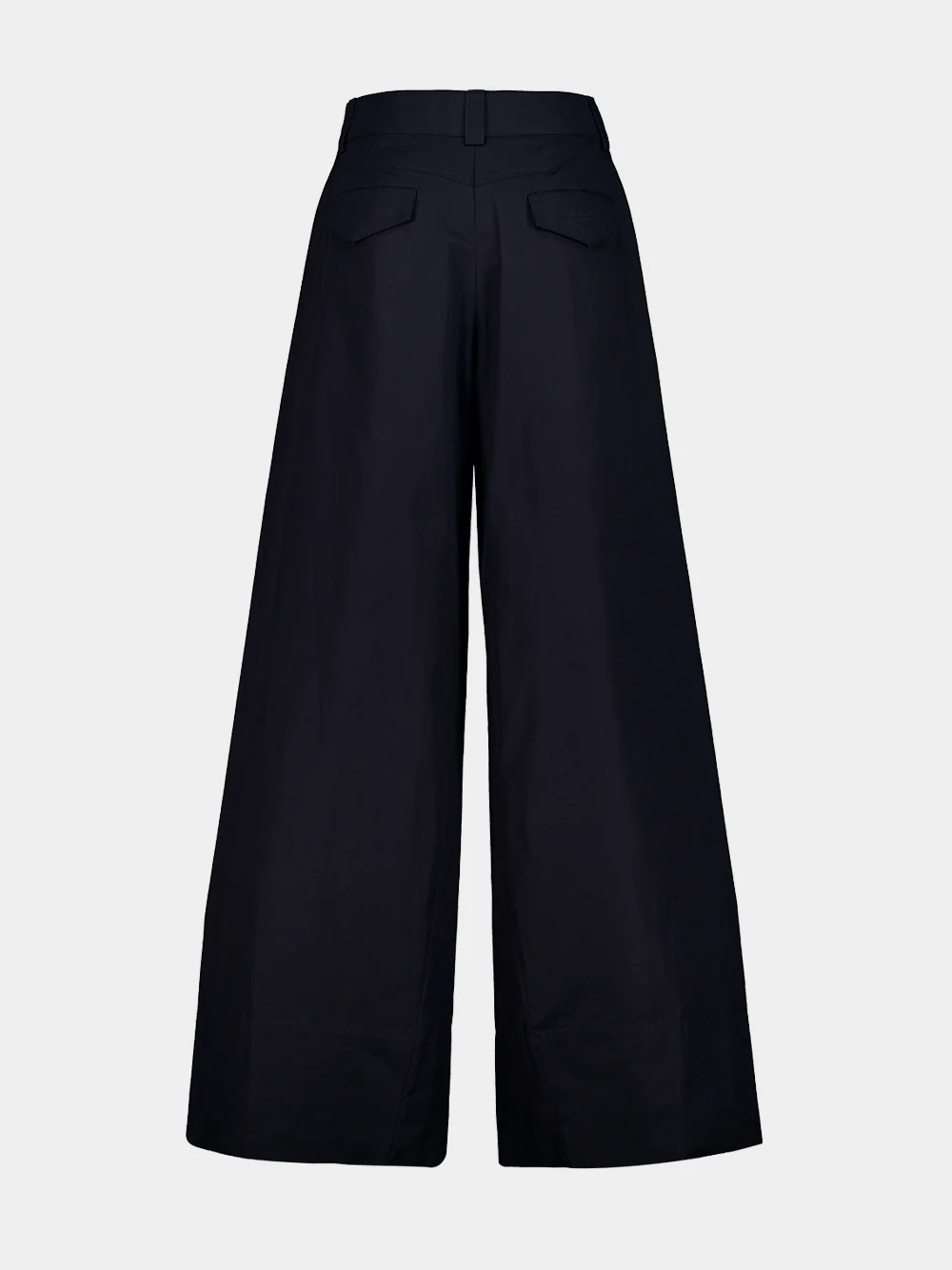 Dark Navy Cotton Cocoon Pants - Image 3
