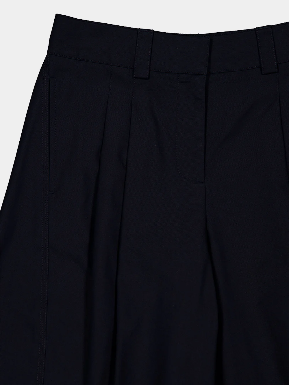 Dark Navy Cotton Cocoon Pants - Image 4