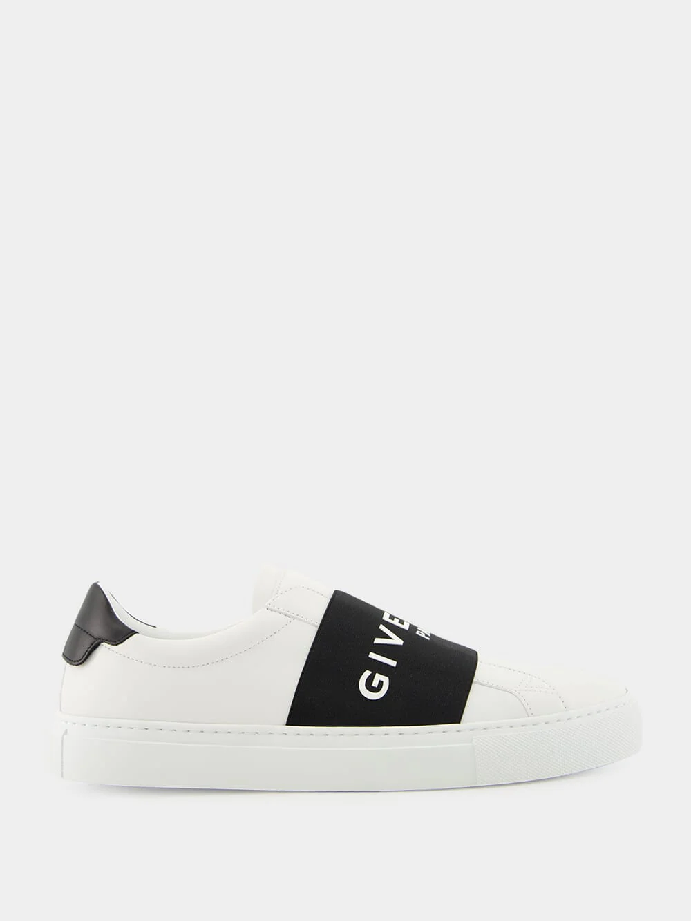 White and Black Urban Street Leather Sneakers