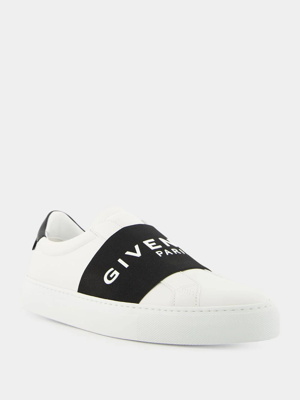 White and Black Urban Street Leather Sneakers - Image 2