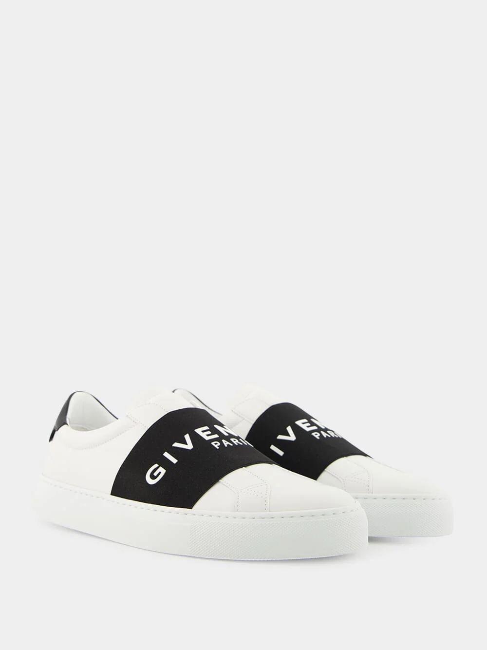 White and Black Urban Street Leather Sneakers - Image 3