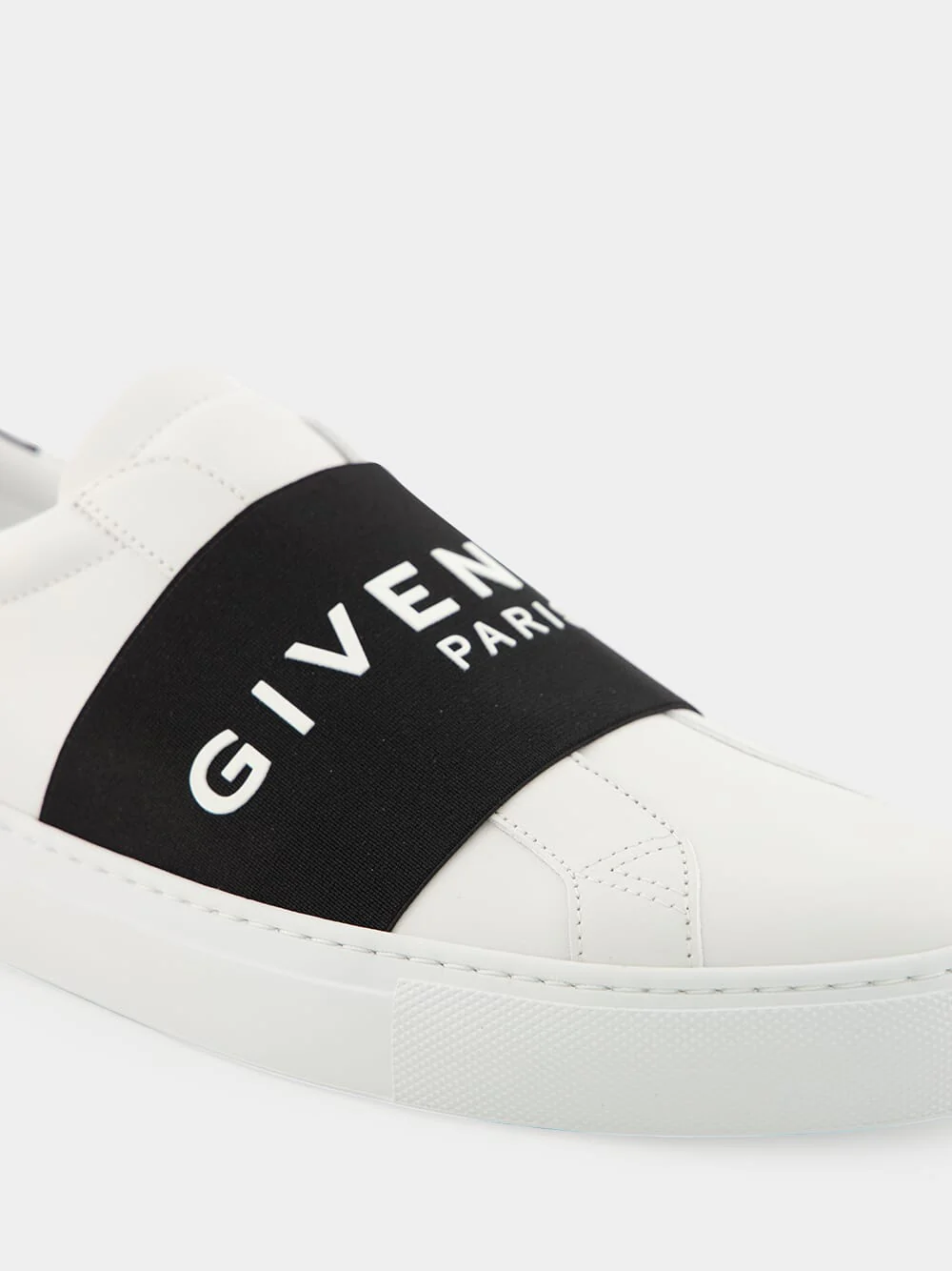 White and Black Urban Street Leather Sneakers - Image 6