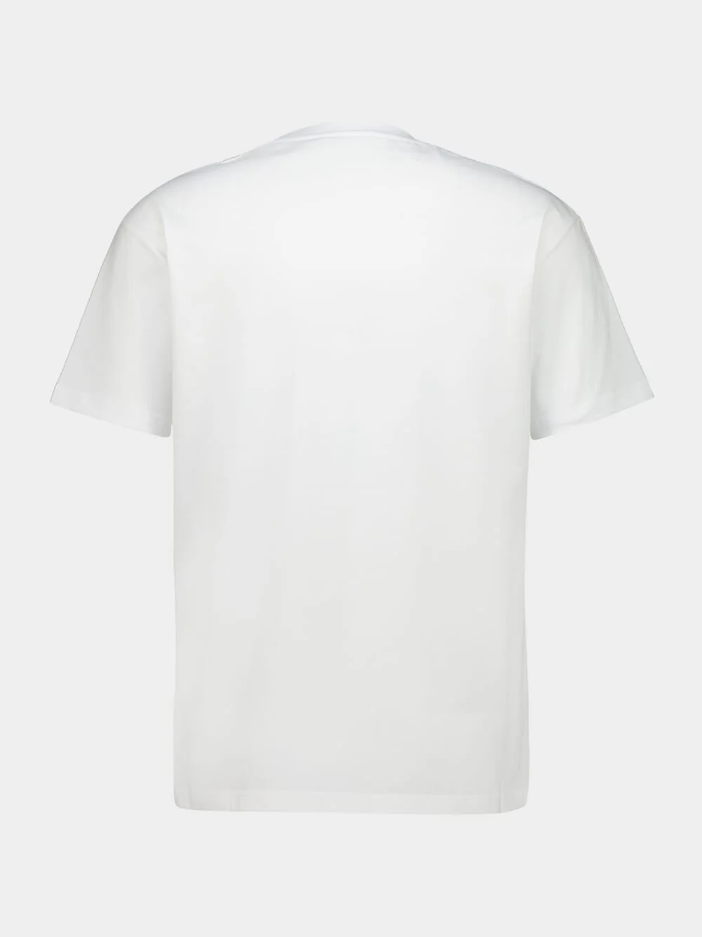 White and Blue Logo Embroidered T-Shirt - Image 3