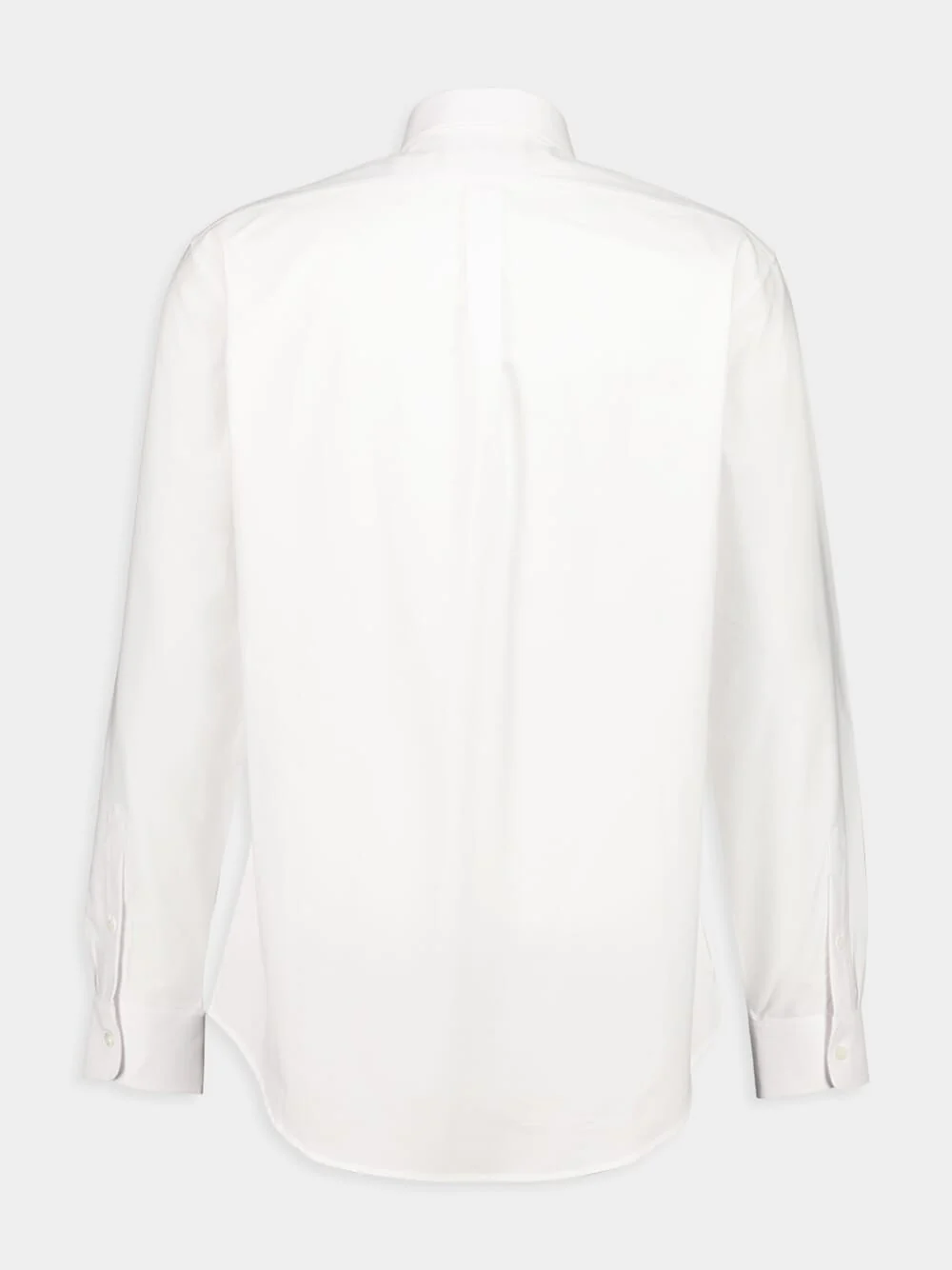 White Button-Down Oxford Cotton Shirt - Image 2