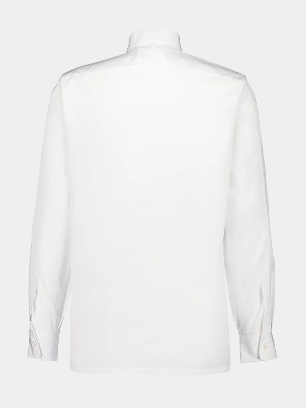 White Classic Fit Cotton Logo Shirt - Image 2