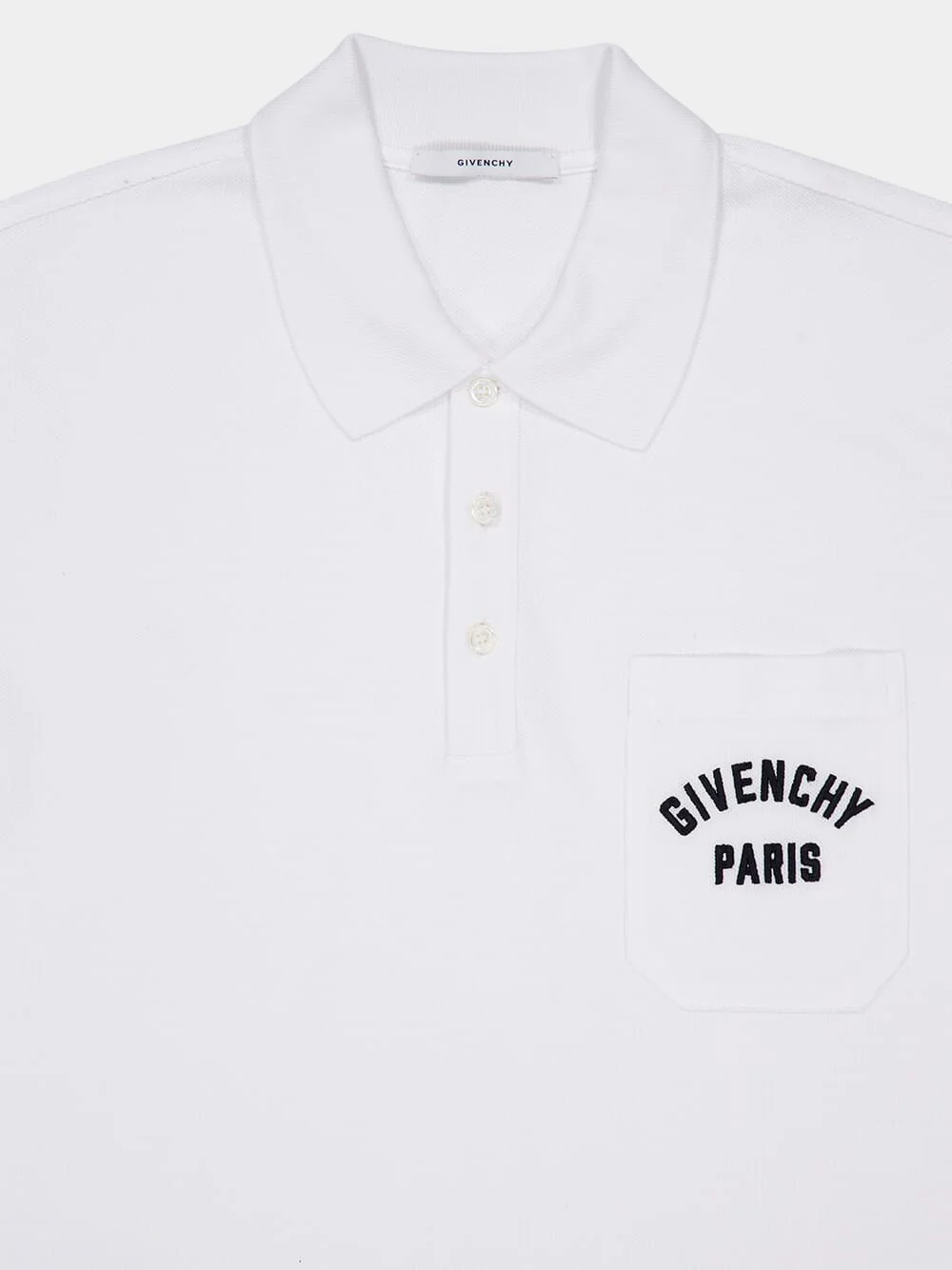 White Cotton Polo Shirt - Image 3