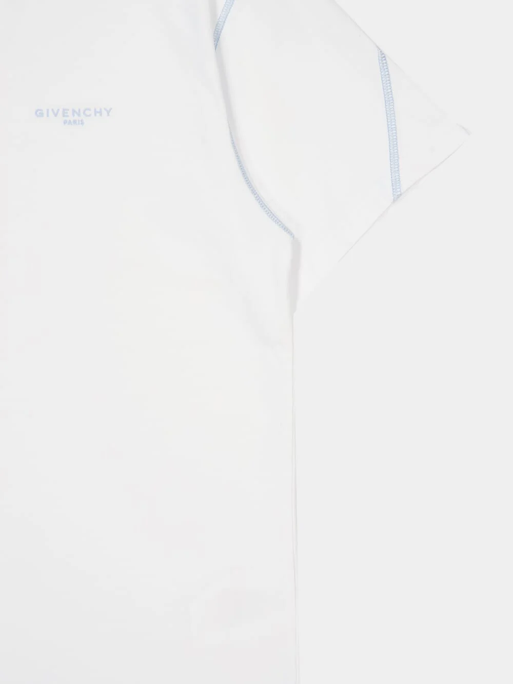 White Couture Seam Cotton T-Shirt - Image 4