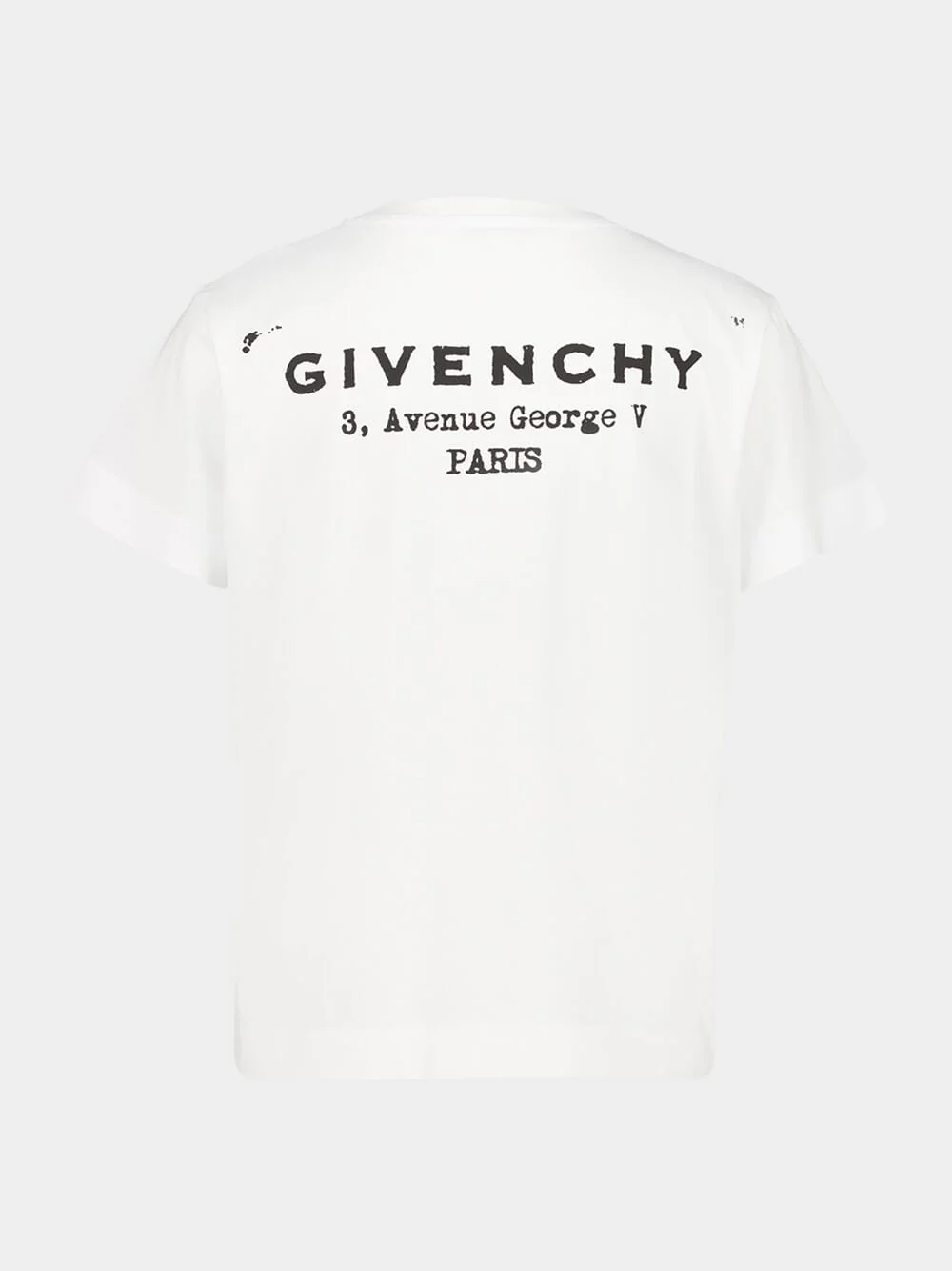 White Logo Cotton T-Shirt - Image 2