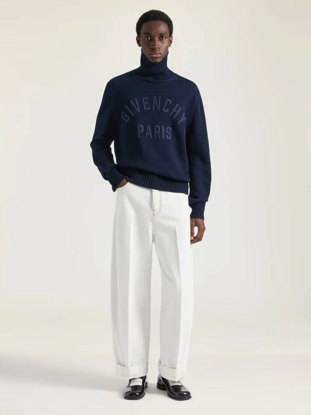 White Relaxed Fit Denim Jeans - Image 2