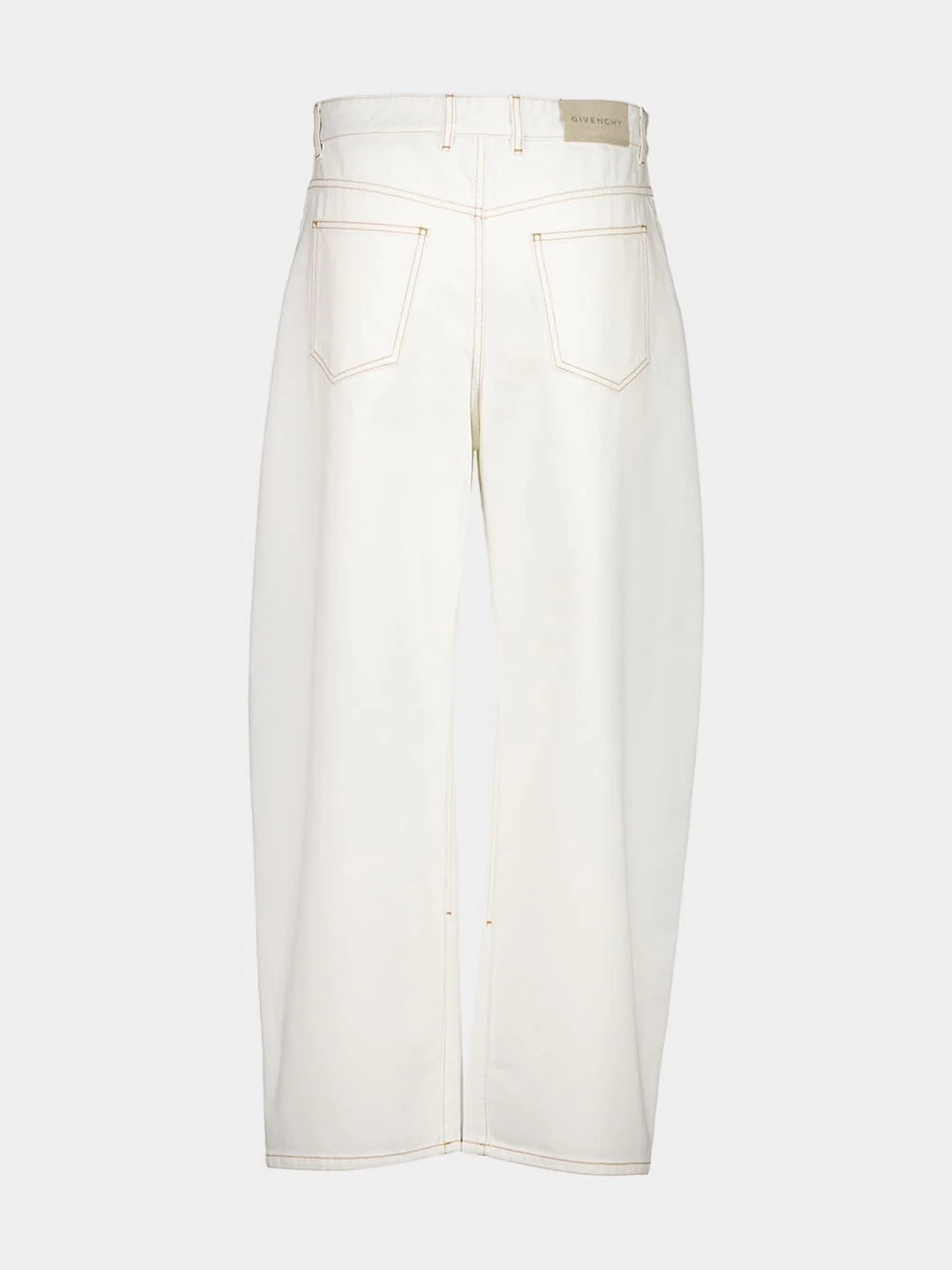 White Relaxed Fit Denim Jeans - Image 3