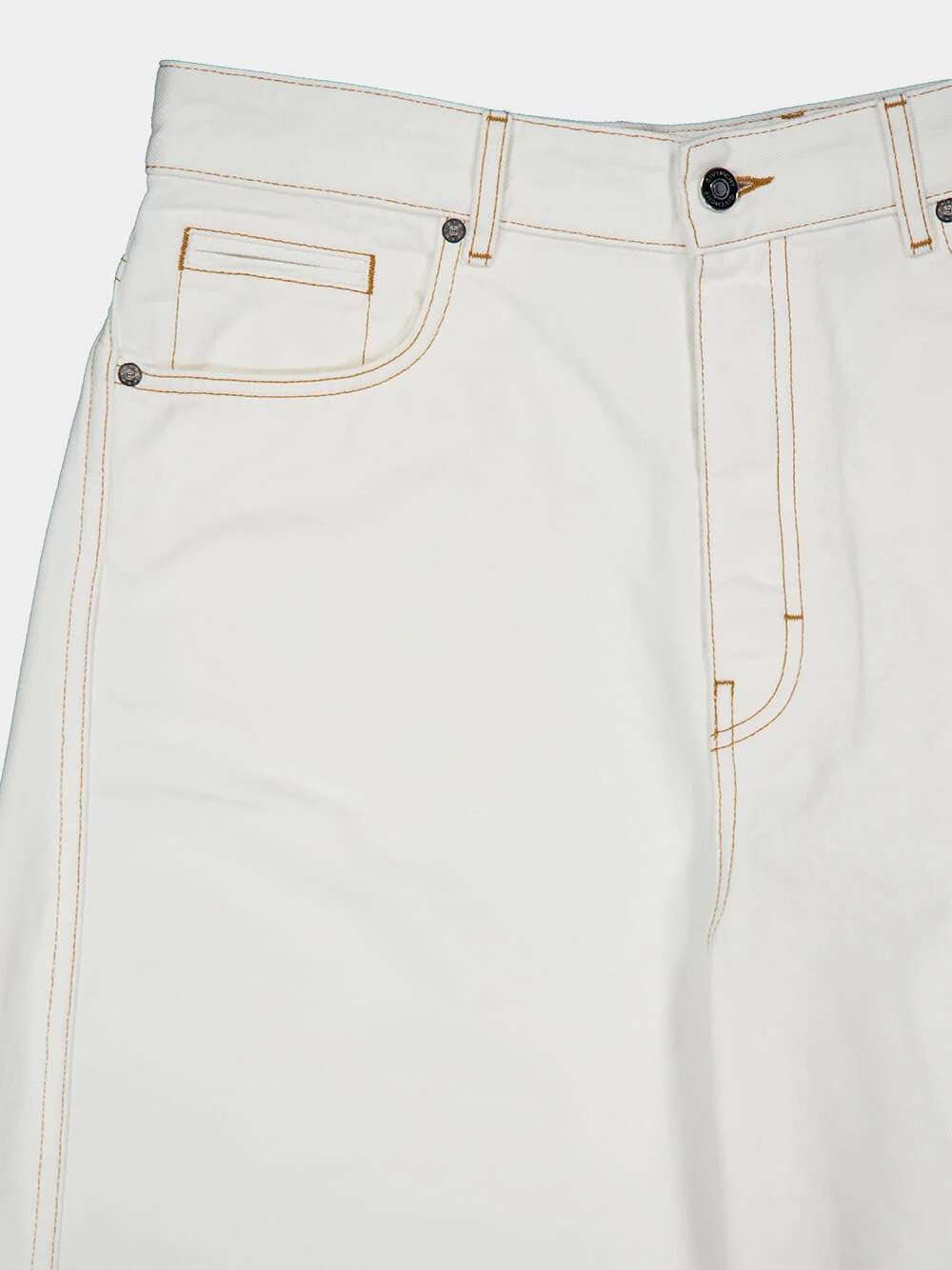 White Relaxed Fit Denim Jeans - Image 4