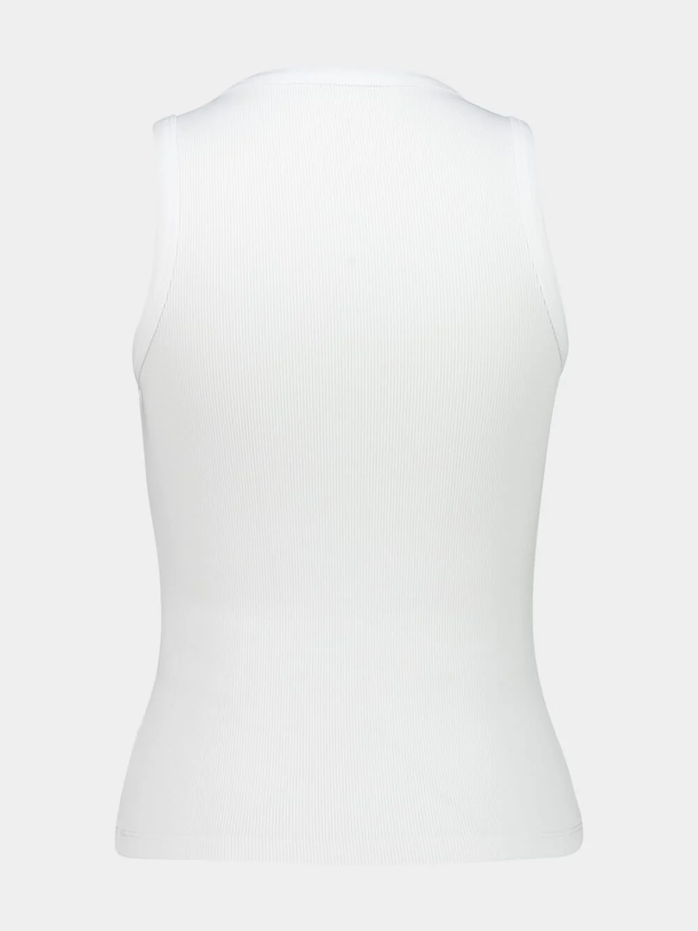 White Slim Fit Tank Top - Image 3