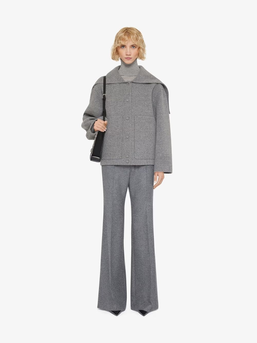 Wool Flannel Flare Tailored Pants - Image 2