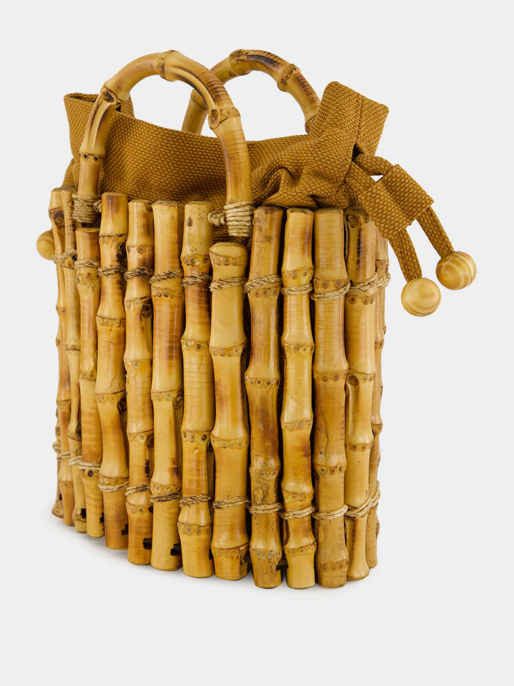 Amalfi Bamboo Bucket Bag - Image 4