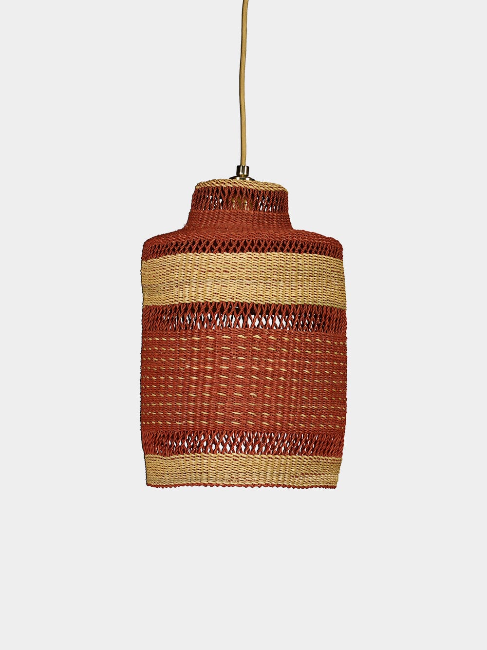 Dash Small Straw Pendant Lamp Ginger