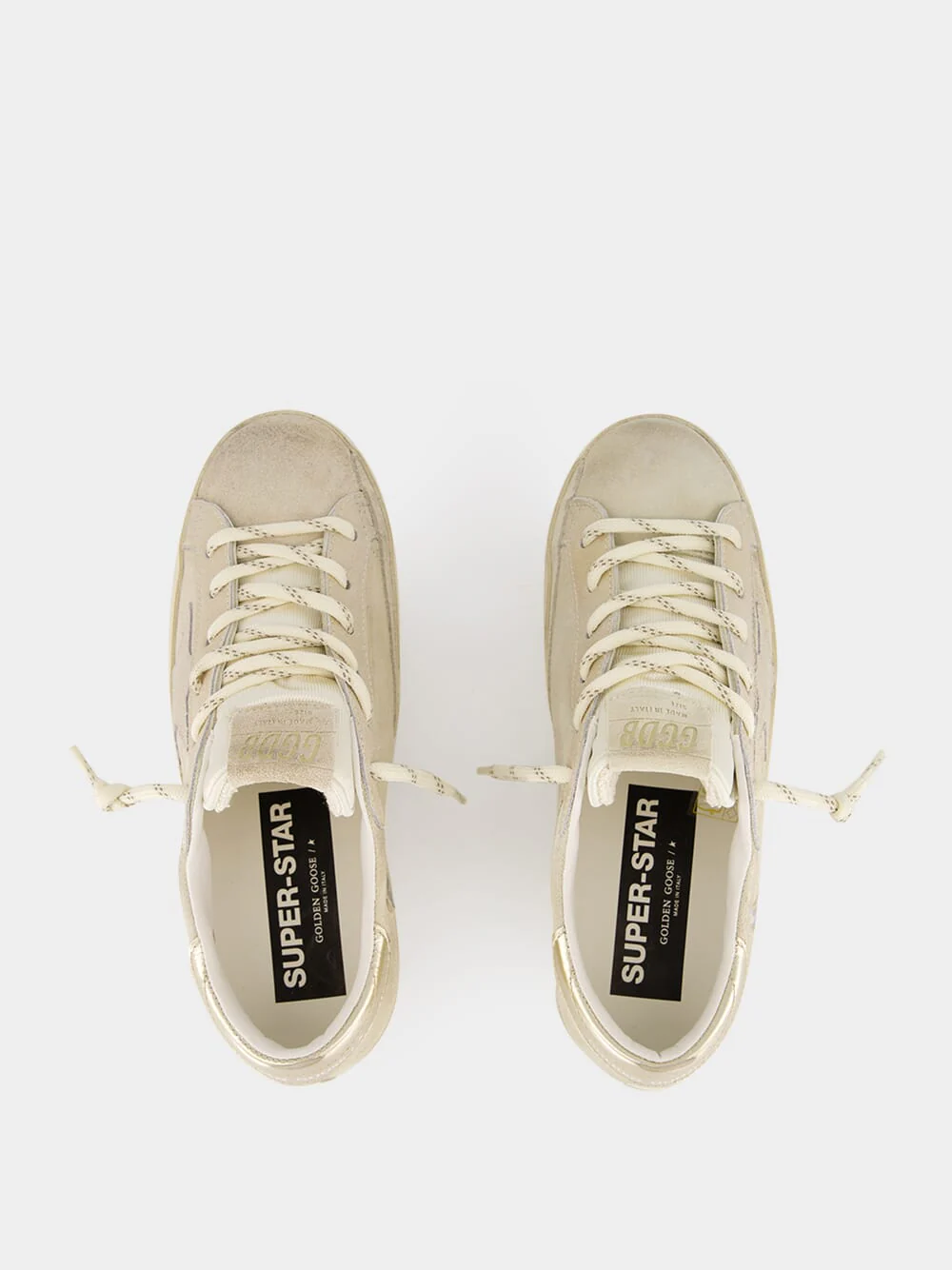 Beige Super-Star Leather Sneakers - Image 4