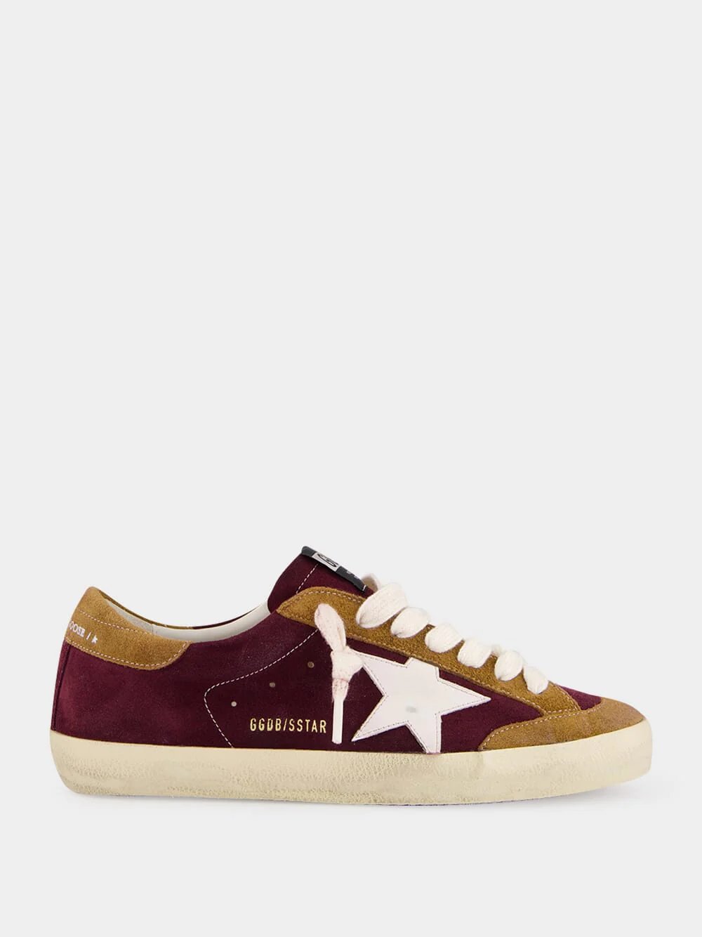 Bordeaux and Brown Superstar Sneakers with Leather Star