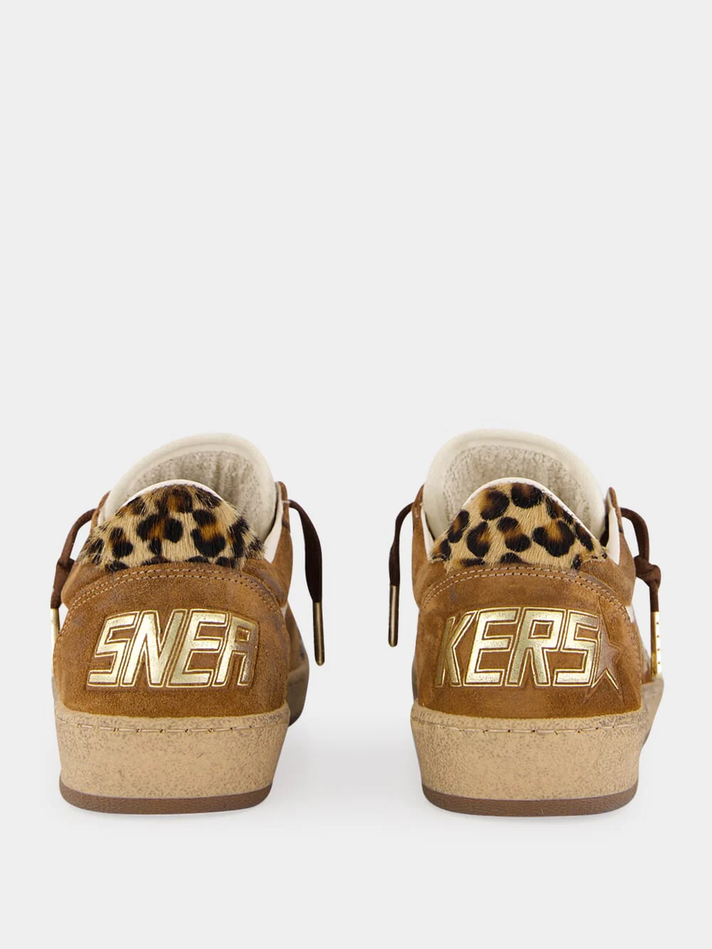 Brown Ballstar Sneakers with Leopard Details - Image 5