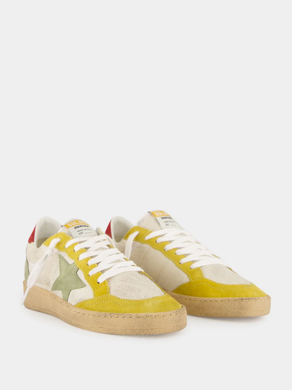 Buttercream Ball Star Suede and Nylon Sneakers - Image 3