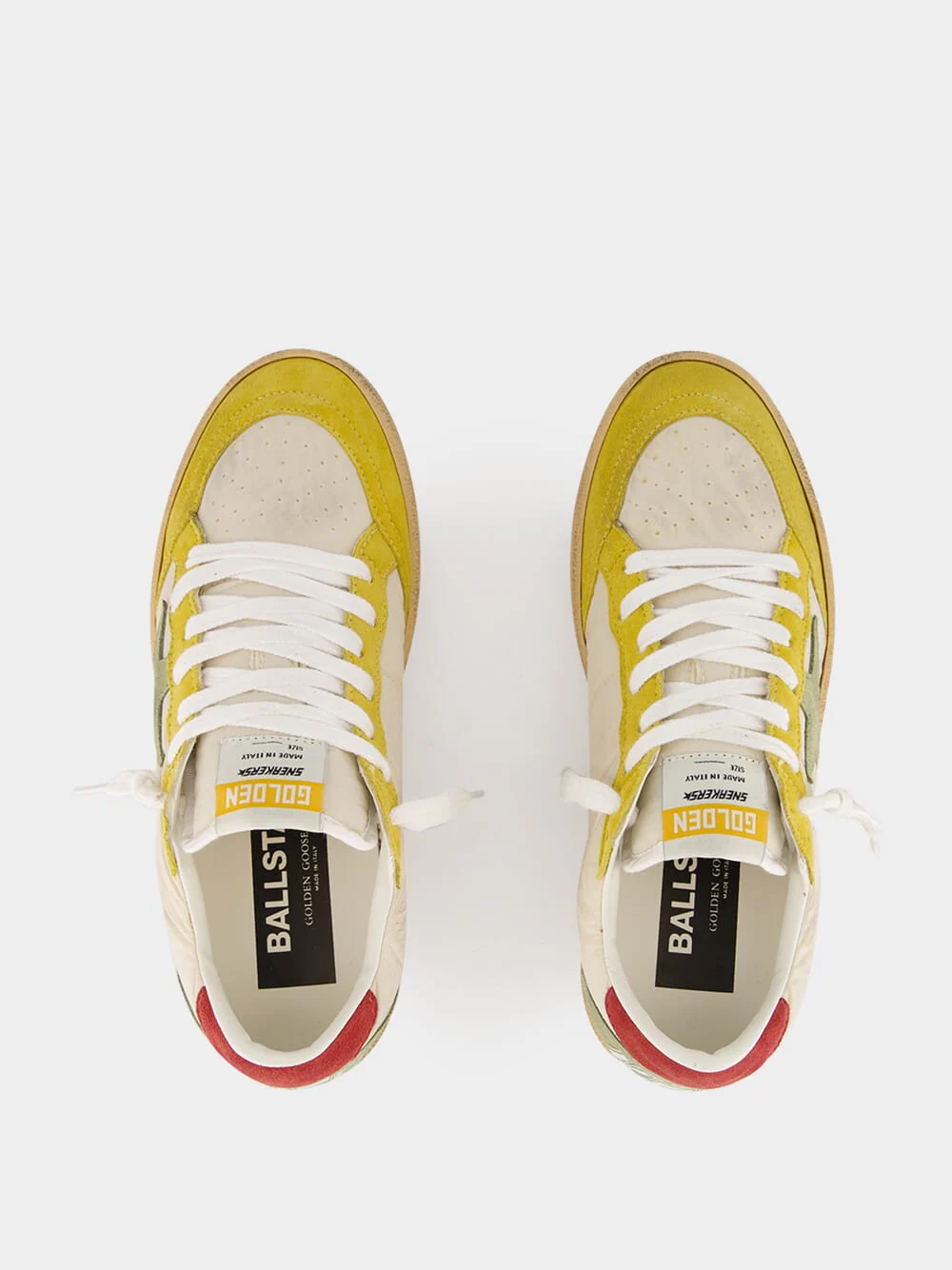 Buttercream Ball Star Suede and Nylon Sneakers - Image 4
