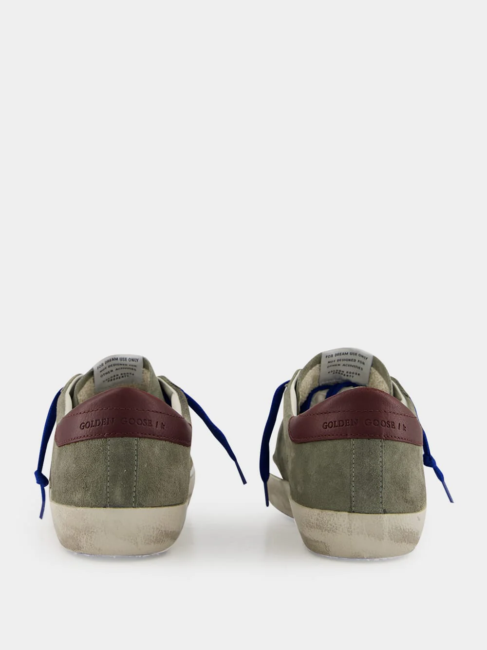 Dark Green 	Suede Superstar Sneakers with Brown Star - Image 5