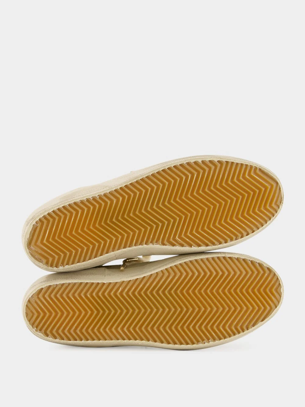 Eggnog Suede Superstar Sneakers with Glitter - Image 6