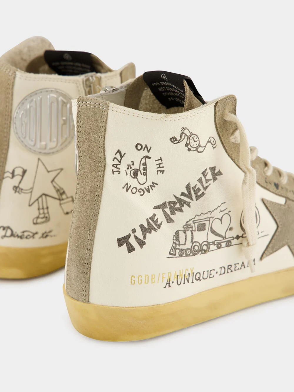 Francy Sneakers with Lettering and Suede Inserts - Image 6