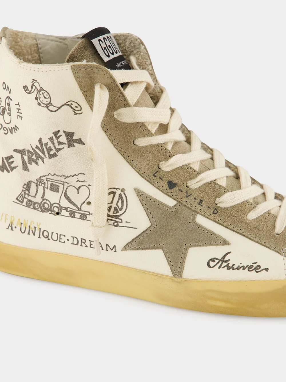 Francy Sneakers with Lettering and Suede Inserts - Image 7