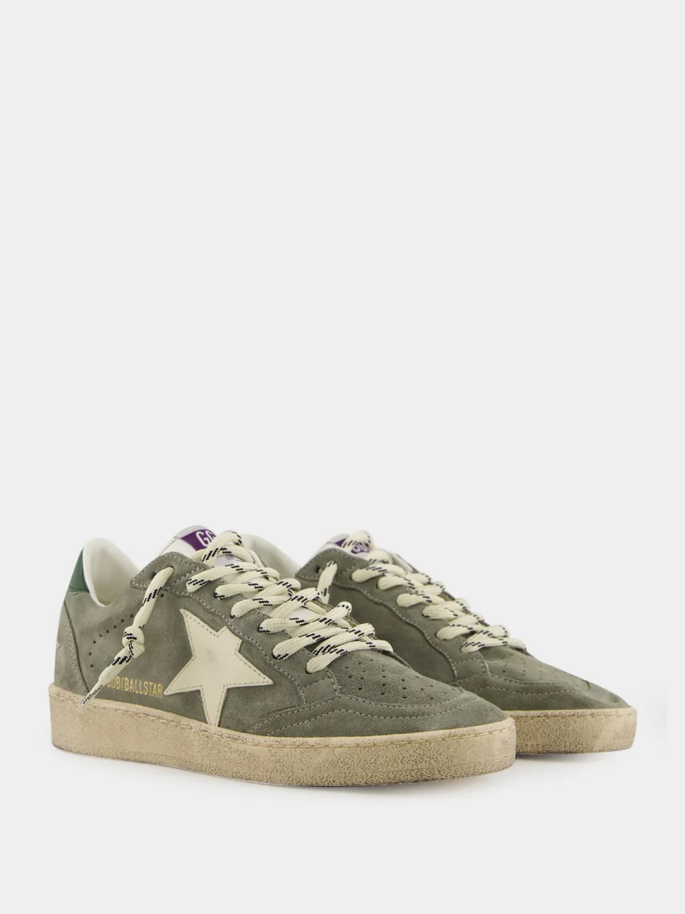 Green Ballstar Suede and Leather Star Sneakers - Image 3