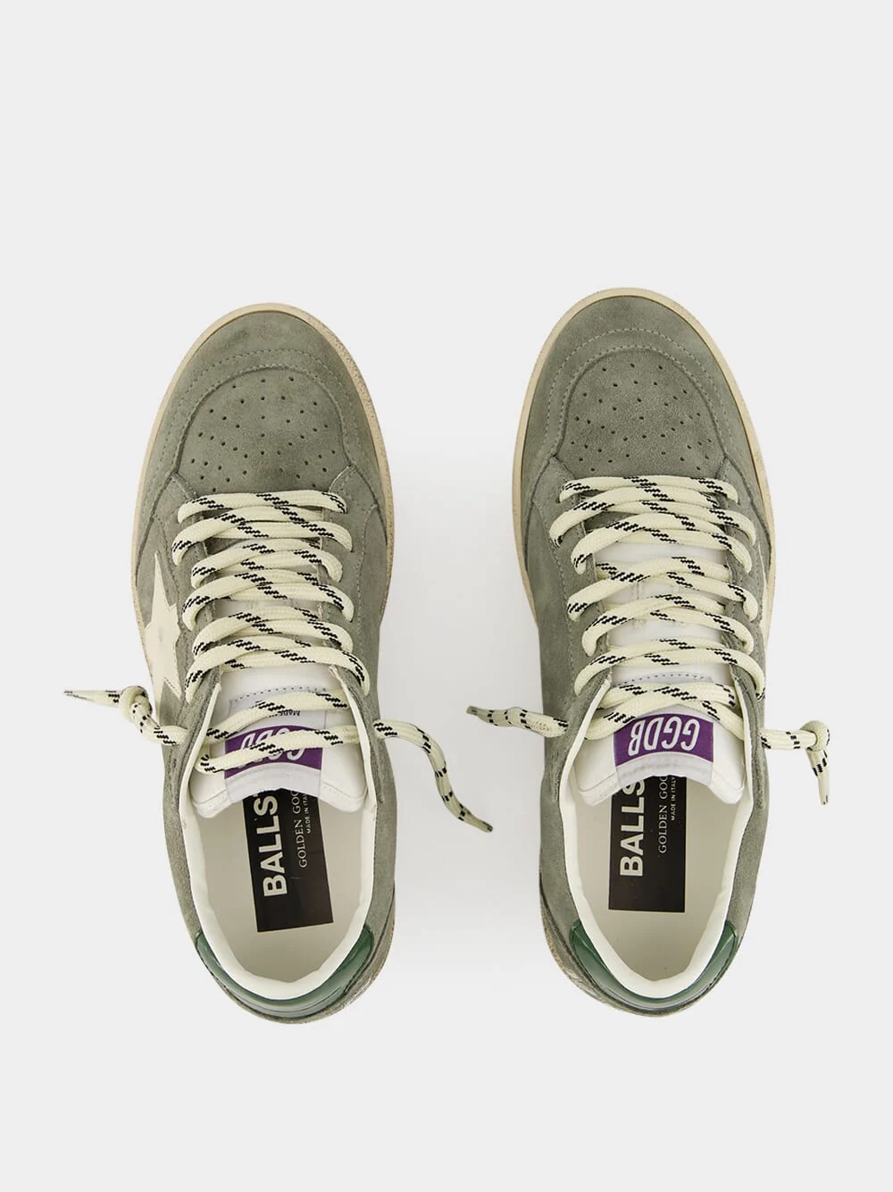 Green Ballstar Suede and Leather Star Sneakers - Image 4