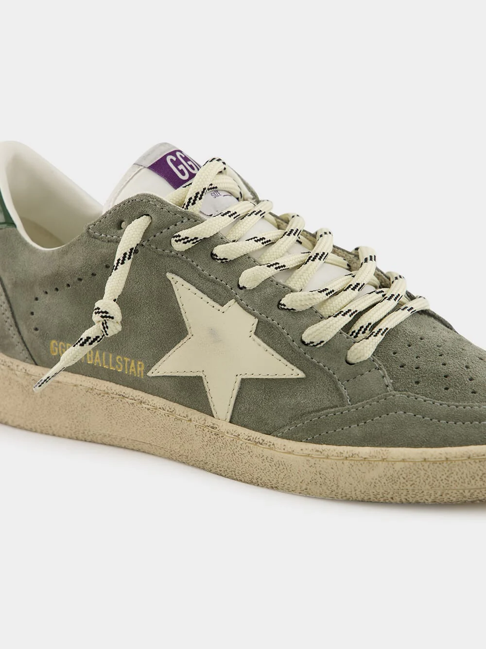 Green Ballstar Suede and Leather Star Sneakers - Image 6