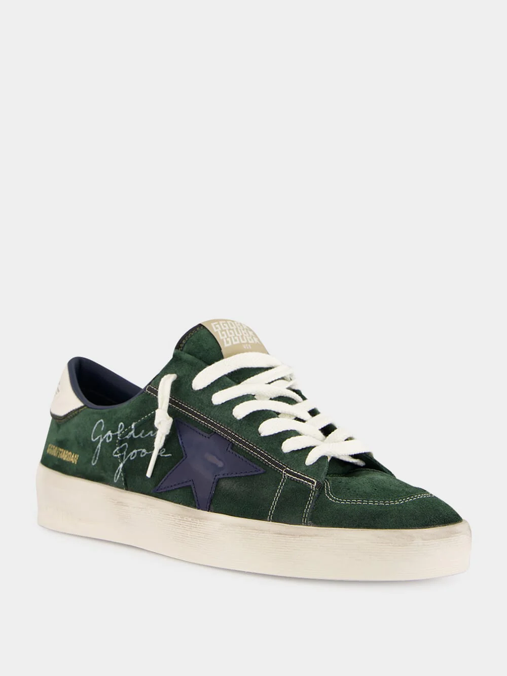 Green Stardan Sneakers with Blue Leather Star - Image 2