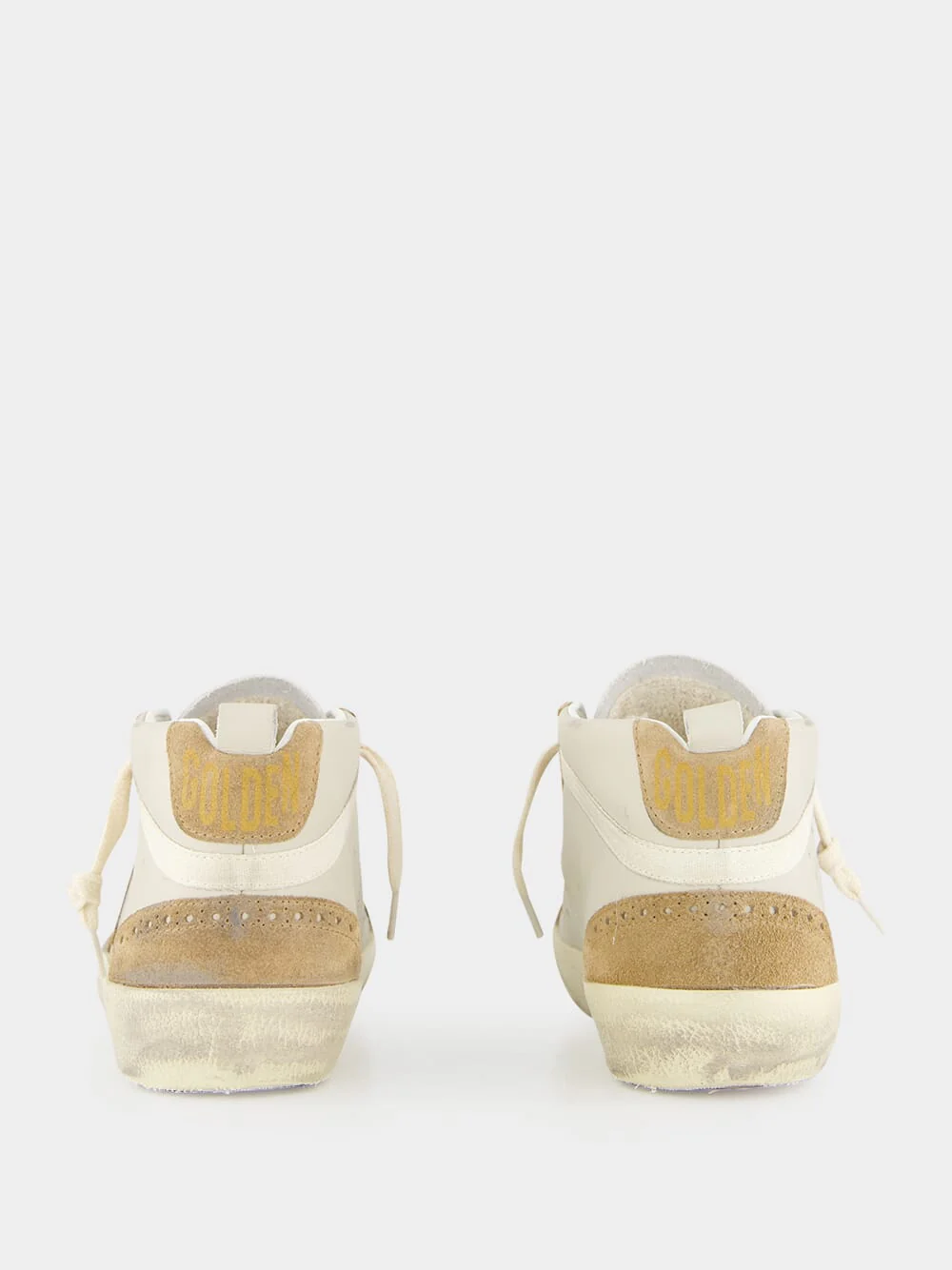 Grey Morn and Light Brown Mid Star Nubuck Leather Sneakers - Image 5