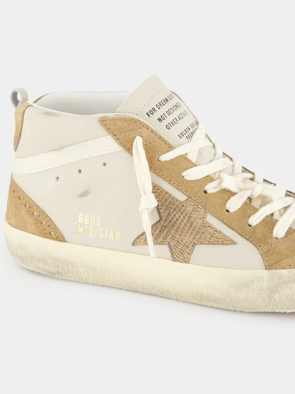 Grey Morn and Light Brown Mid Star Nubuck Leather Sneakers - Image 6