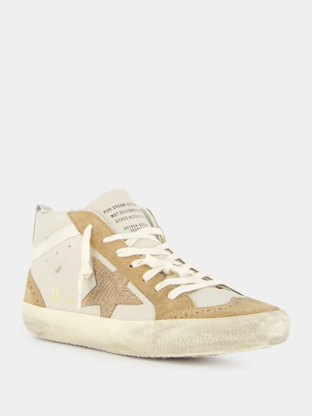 Grey Morn and Light Brown Mid Star Nubuck Leather Sneakers - Image 9