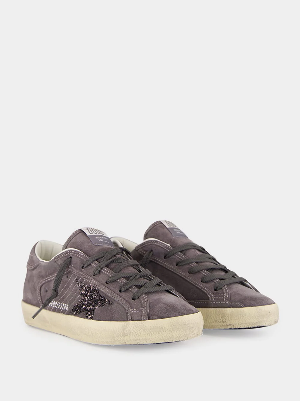 Grey Super-Star Glitter Star Sneakers - Image 3