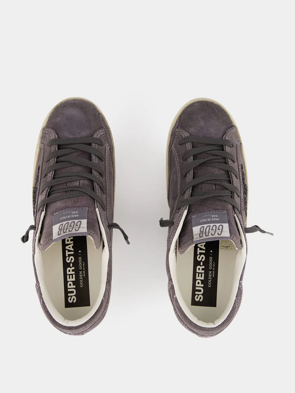 Grey Super-Star Glitter Star Sneakers - Image 4