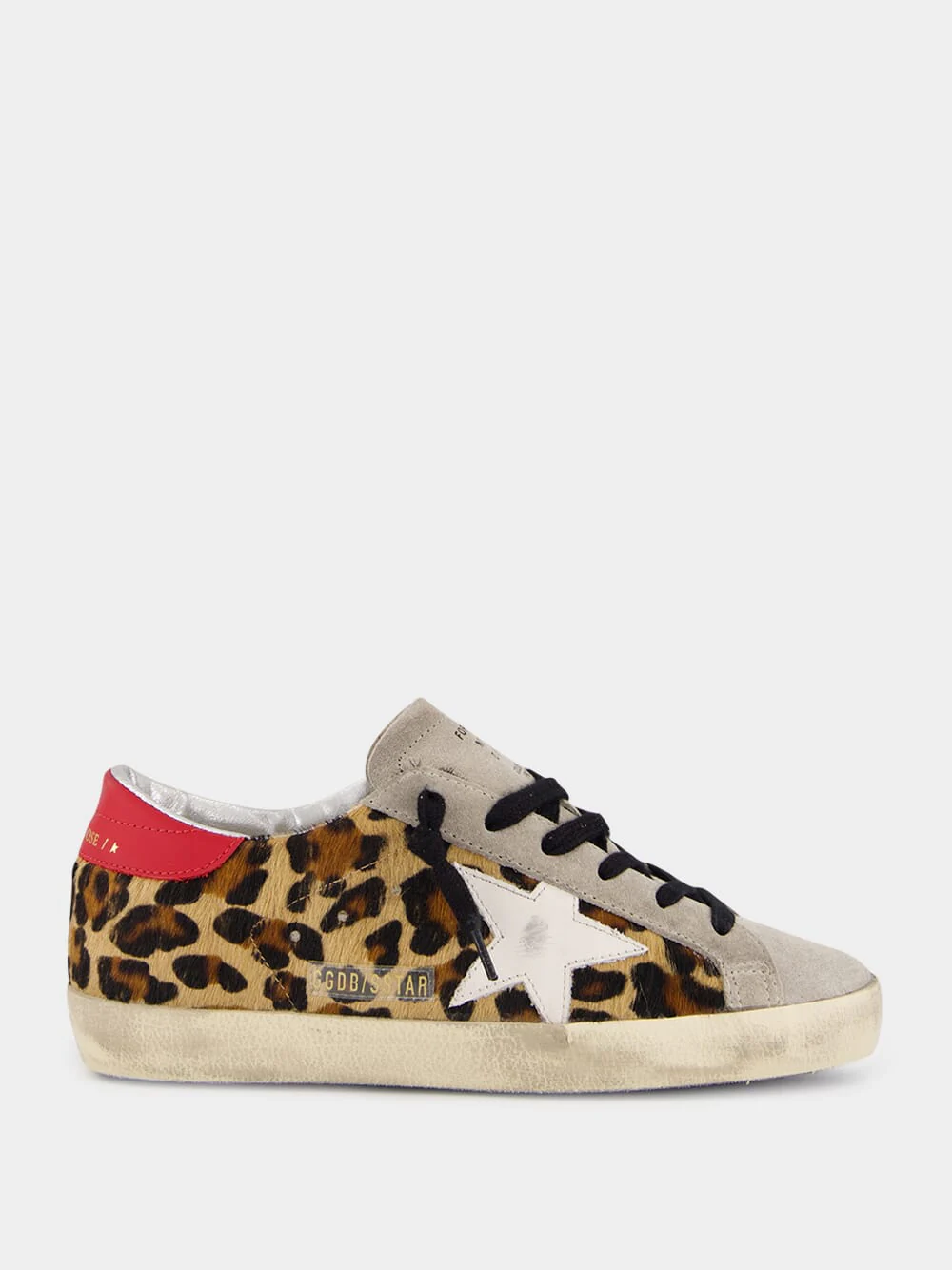 Leopard Horsy Star Leather Sneakers