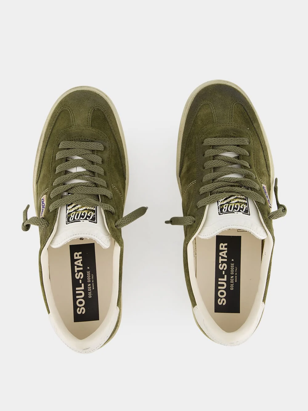 Olive Green Soul-Star Sneakers with Suede - Image 4