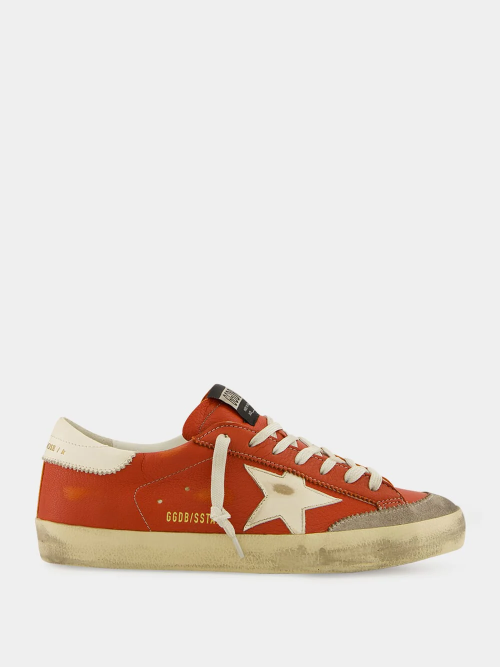 Orange Super Star Leather Sneakers