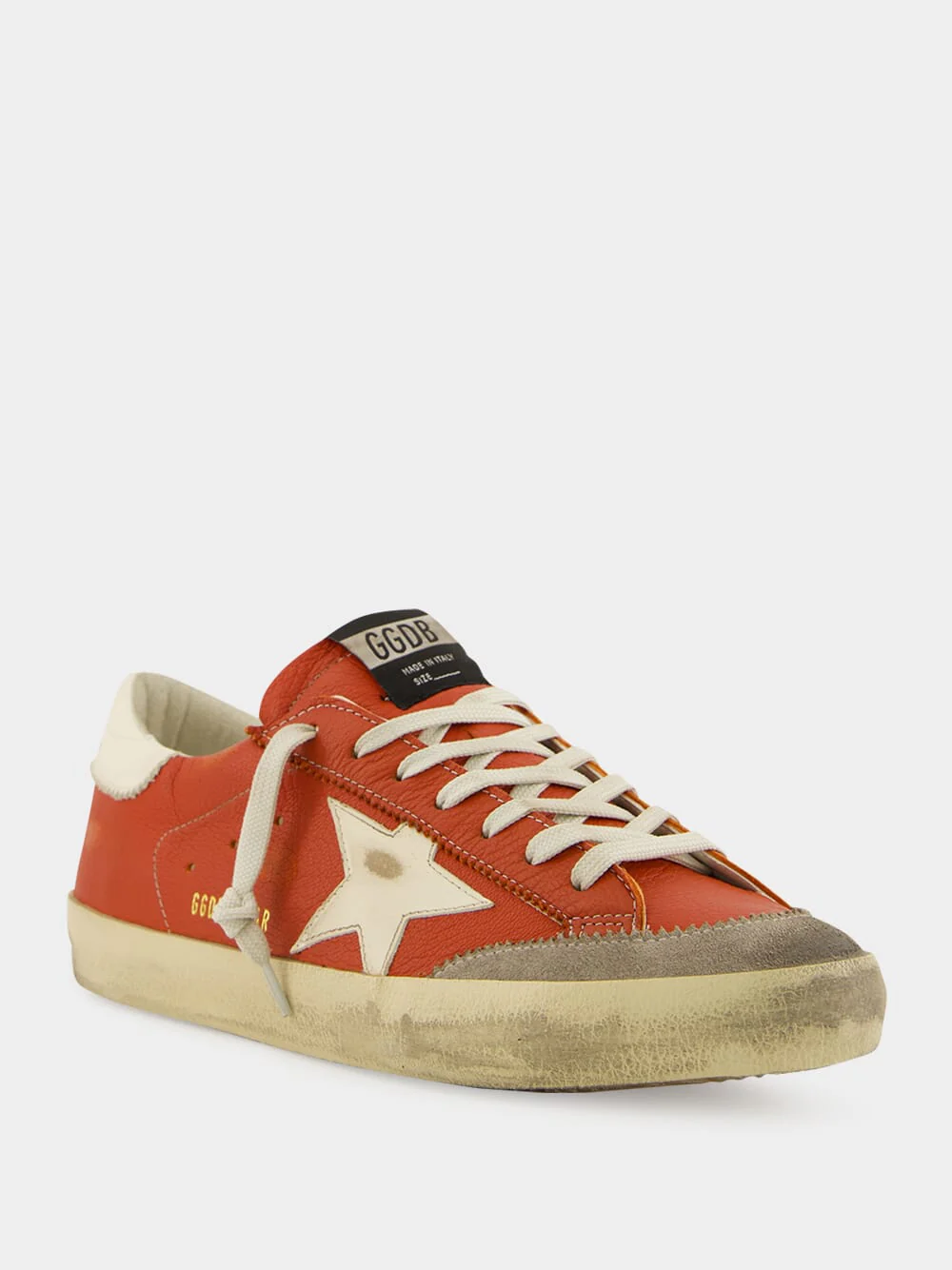 Orange Super Star Leather Sneakers - Image 2