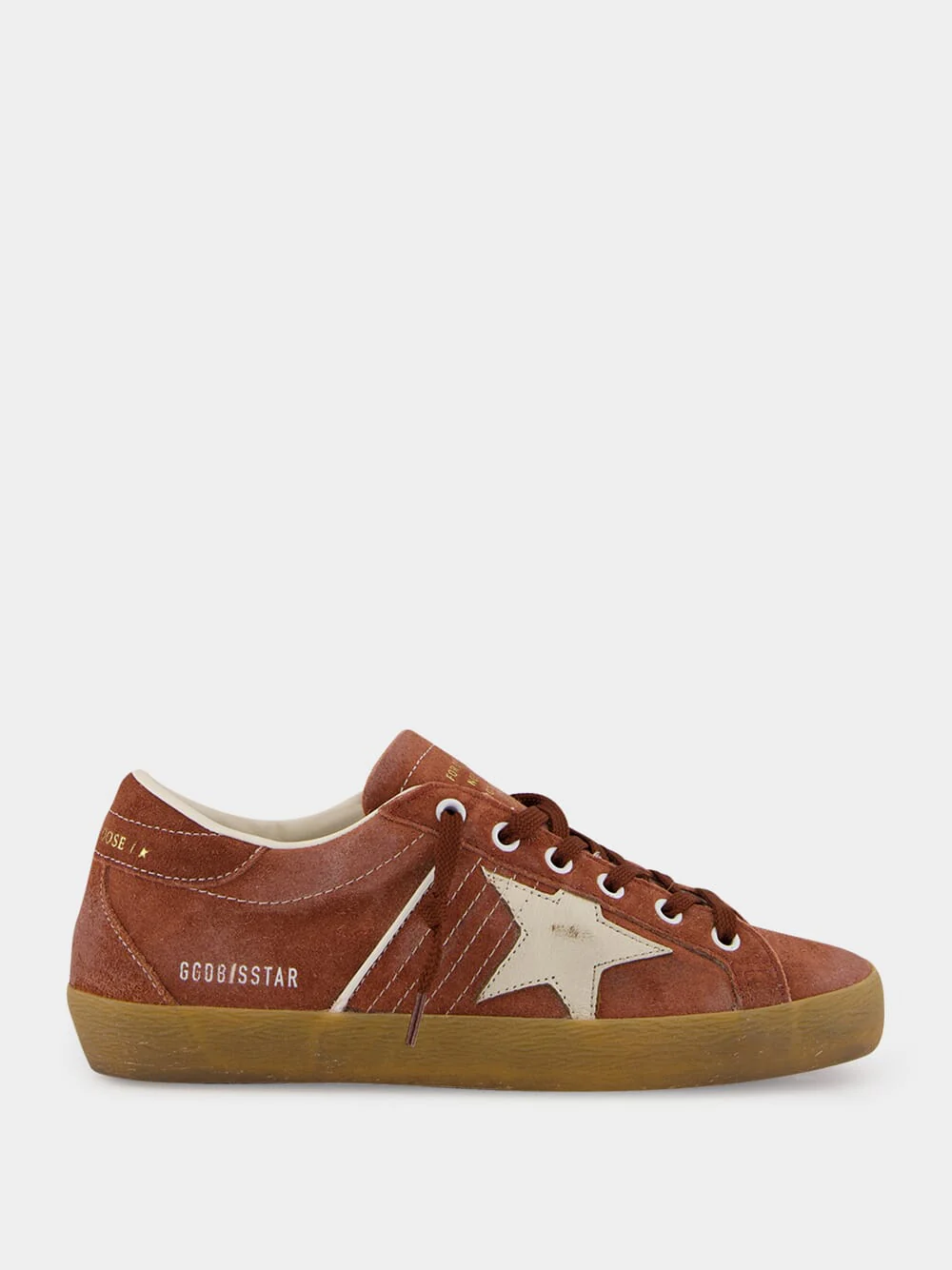 Red Rust Super-Star Waxed Suede Sneakers