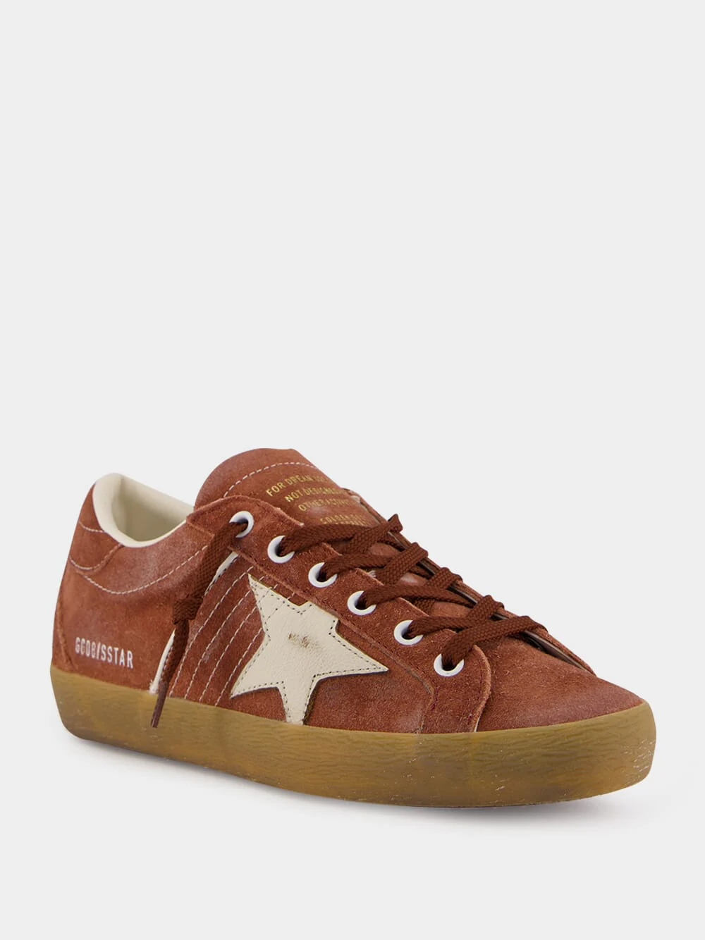 Red Rust Super-Star Waxed Suede Sneakers - Image 2