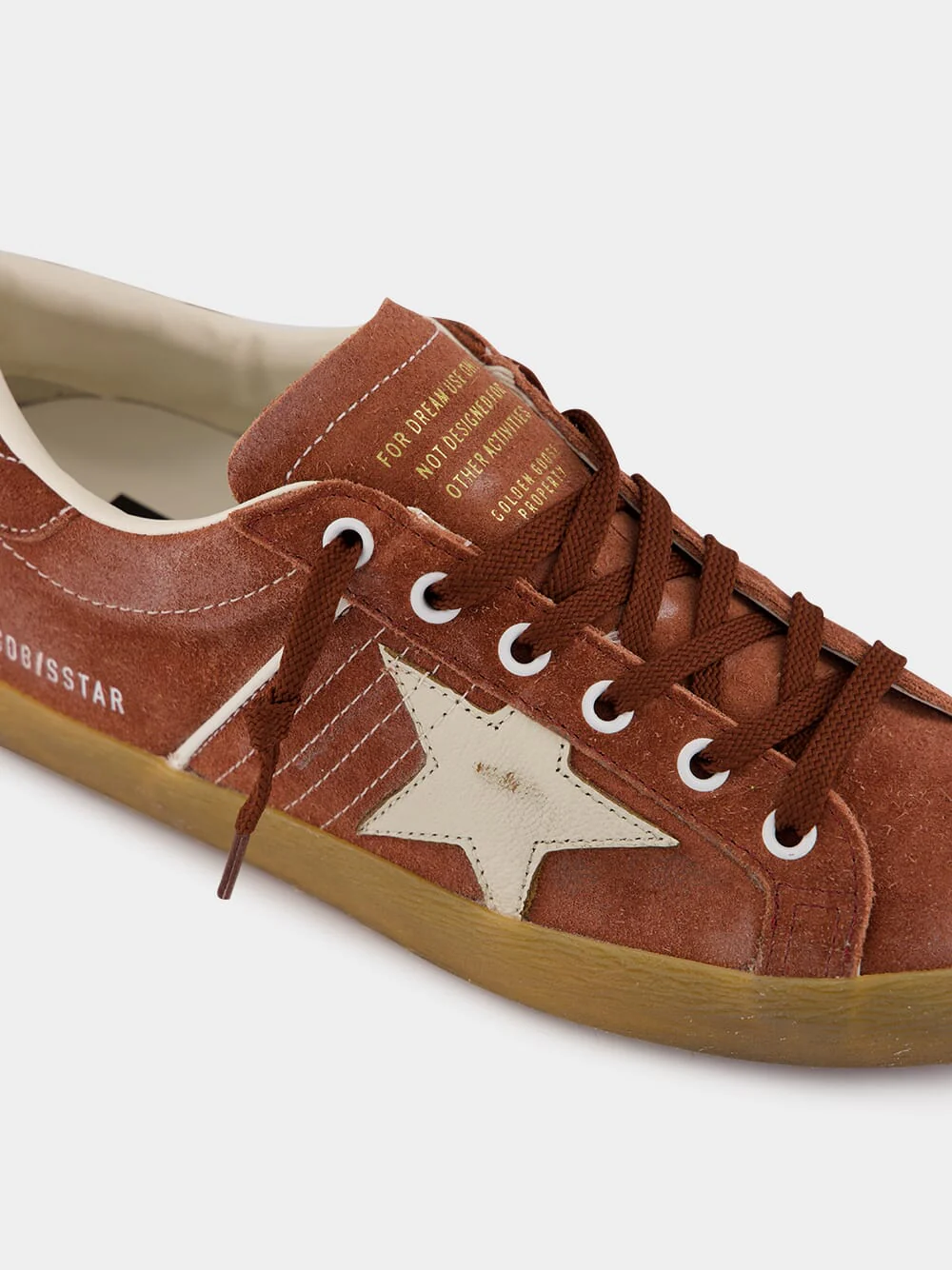 Red Rust Super-Star Waxed Suede Sneakers - Image 6