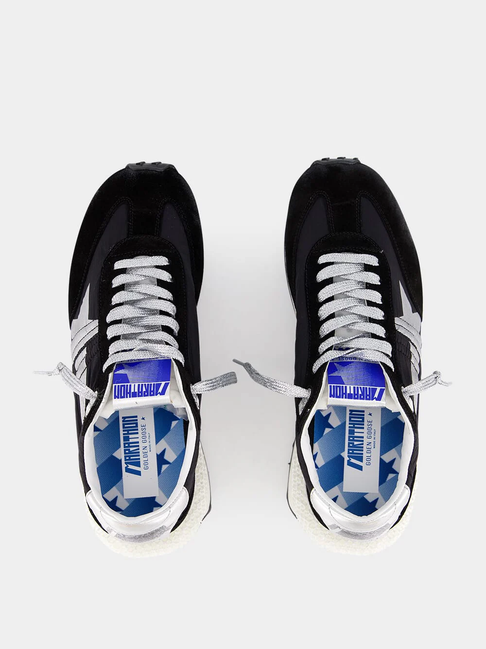 Marathon Sneakers With Black Ripstop Nylon Upper And Silver Star - Image 4
