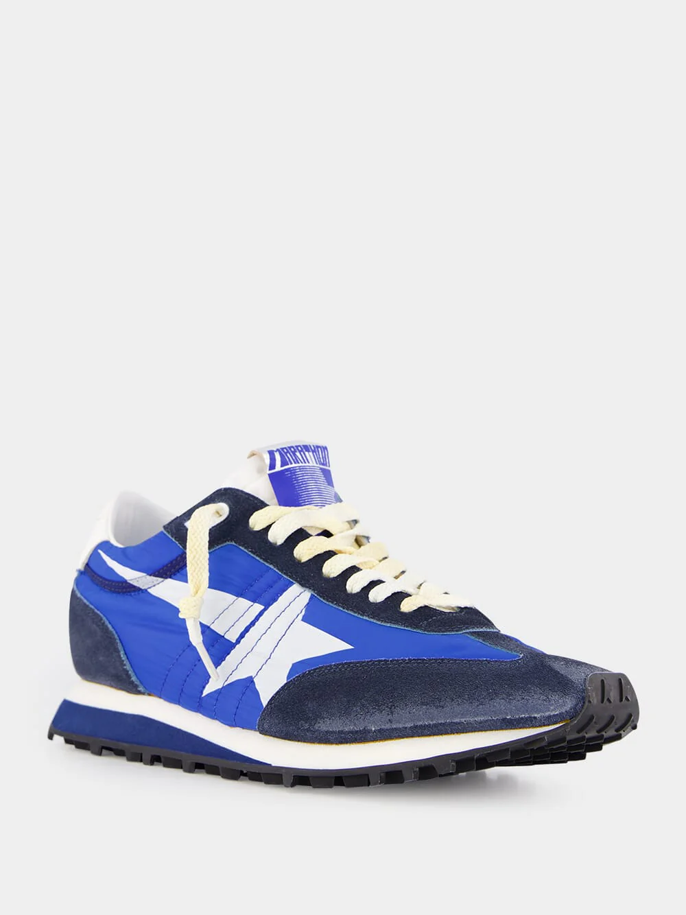 Marathon Sneakers With Blue Nylon Upper And White Star - Image 2